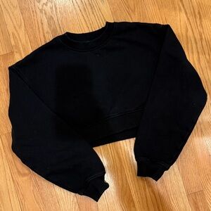 Zara Black Cropped Women’s Sweatshirt Sz Small